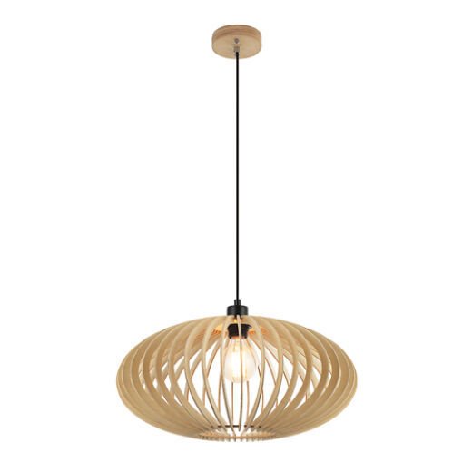 MALTA NATURAL PLYWOOD 48CM 1 LIGHT PENDANT