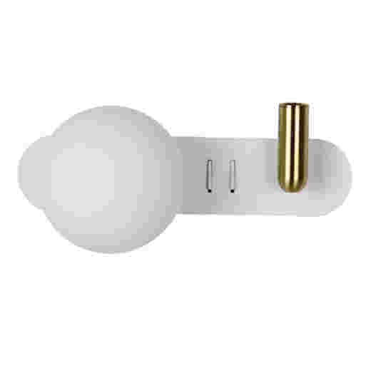 HARVEST WHITE/BRUSHED BRASS WALL LIGHT