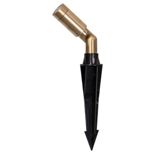 ENZO 3W 3000K IP65 SOLID BRASS LED GARDEN SPIKE SPOTLIGHT