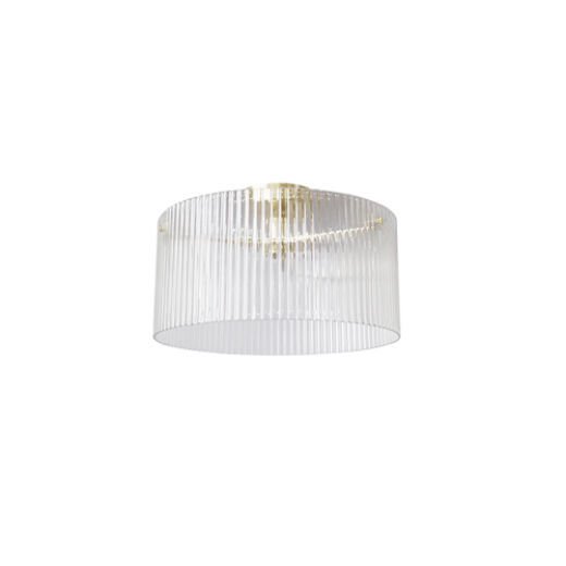 COSTA BRUSHED BRASS/CLEAR GLASS 35CM 1 LIGHT CTC