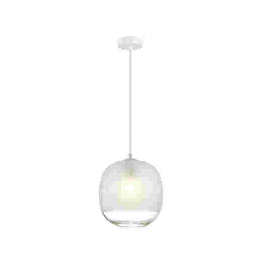 REEF FROSTED WHITE GLASS 24CM 1 LIGHT PENDANT