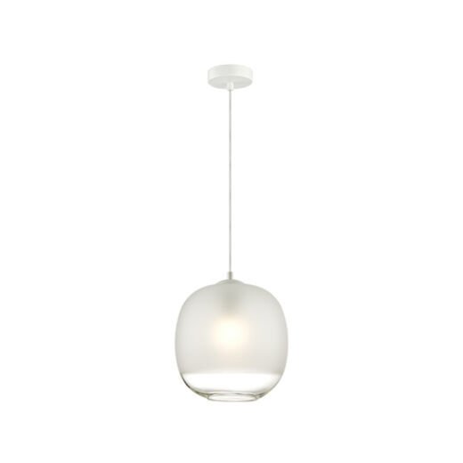 REEF FROSTED WHITE GLASS 24CM 1 LIGHT PENDANT