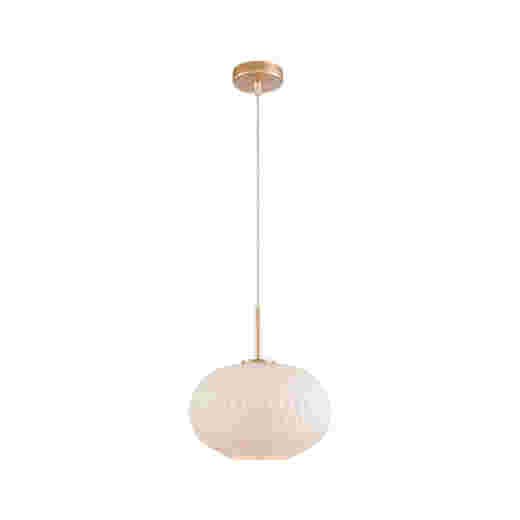 DOHA BRASS/OPAL GLASS 26CM 1 LIGHT PENDANT