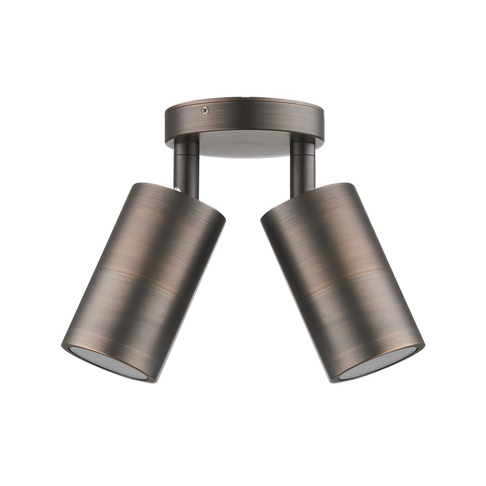GAVEL BRONZE 2LT ADJUSTABLE IP65 EXTERIOR LIGHT - Lightingplus