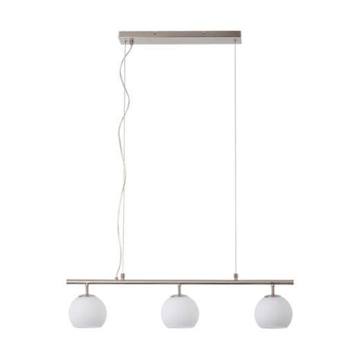 SENA BRUSHED CHROME/OPAL GLASS 3 LIGHT PENDANT