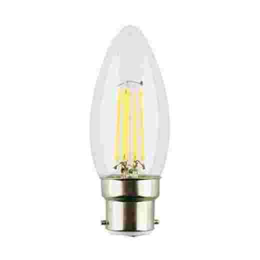 LED C35 4W B22 WARM WHITE CLEAR DIMMABLE CANDLE LAMP