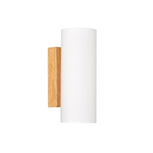 CANUDO ASH WOOD LOOK/OPAL GLASS 2 LIGHT WALL LIGHT