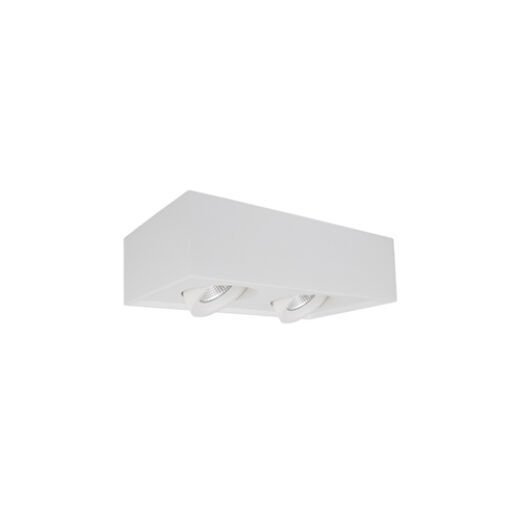 CUBE LUX 8W 2700K MATT WHITE TWIN LED SURFACE MOUNT DOWNLIGHT