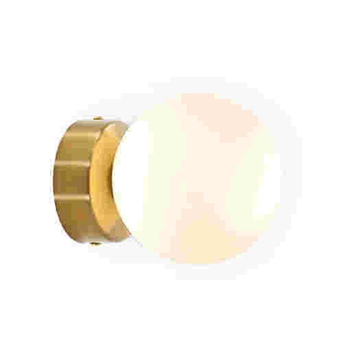 PALLA.2 IP44 BRUSHED BRASS/OPAL GLASS WALL LIGHT