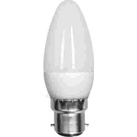LED C37 5.5W B22 WARM WHITE OPAL CANDLE LAMP