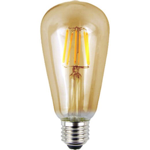 LED ST64 6W E27 WARM WHITE AMBER DIMMABLE LAMP