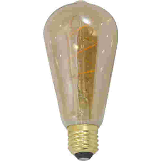 LED ST64 5W E27 2000K WARM WHITE CLEAR AMBER SPIRAL FILAMENT LAMP