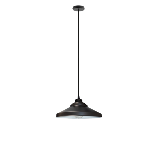 LOWELL MATT BLACK 30CM METAL SHADE