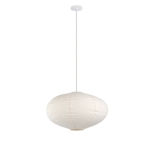 NARA IVORY LINEN 80CM OVAL SHADE