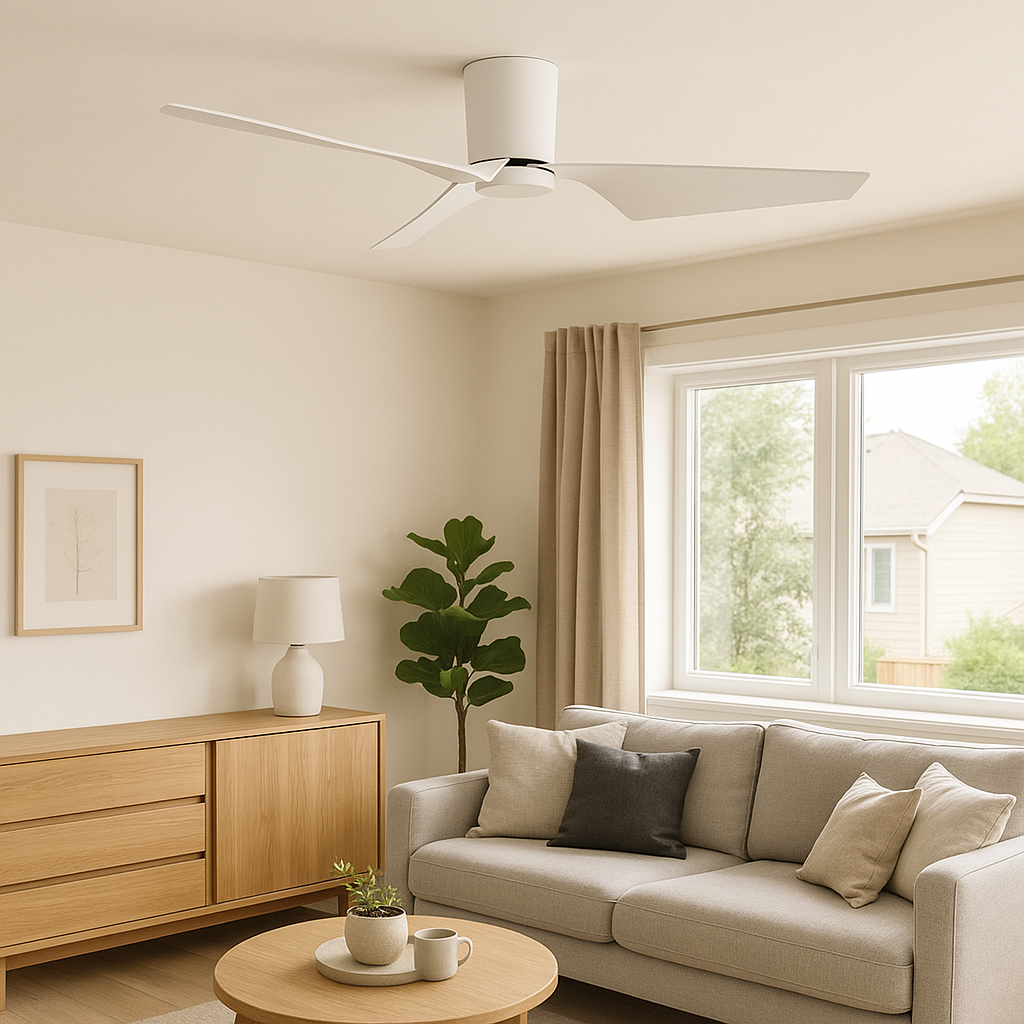 Hug Fan LUNA.52 DC HUGGER FAN WHITE - Lightingplus