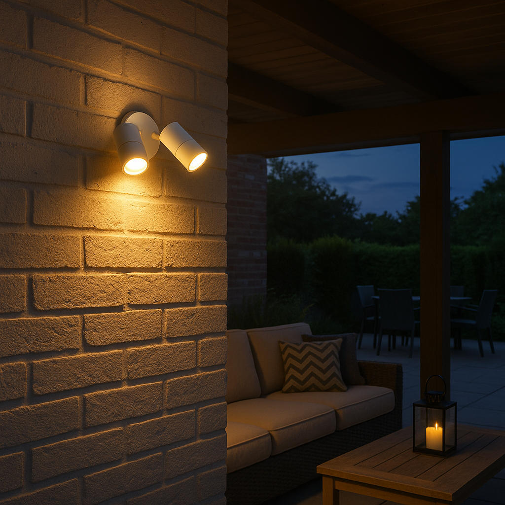 Adjustable Linear Rails GAVEL WHITE(304SS)2LT ADJUSTABLE IP65 EXTERIOR LIGHT - Lightingplus