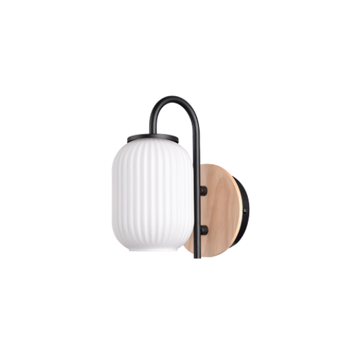 SKAGEN WOOD/BLACK WALL LIGHT