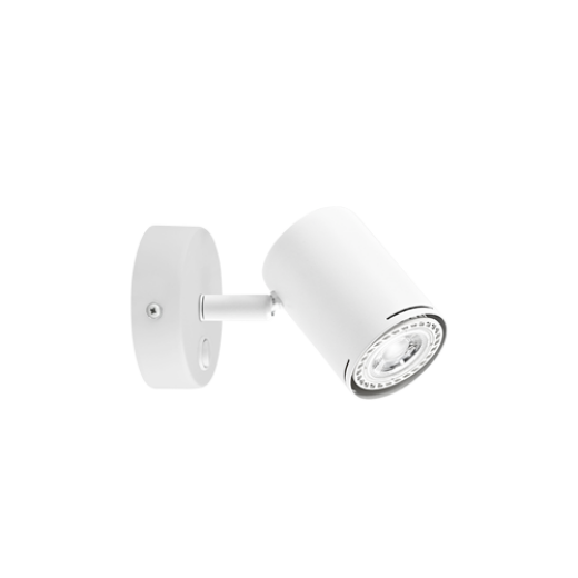 BARIL.2 WHITE 1 LIGHT SWITCHED SPOTLIGHT