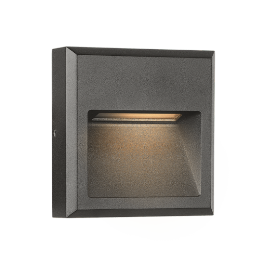 SEMITA 12V IP65 SANDY BLACK SQUARE EXTERIOR WALL LIGHT