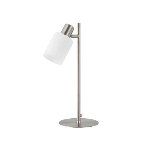 LISBON BRUSHED CHROME/OPAL GLASS DESK LAMP
