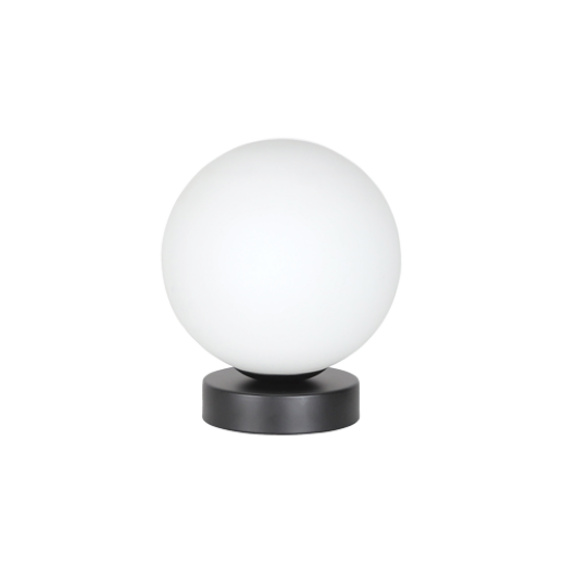 PALLA BLACK/OPAL GLASS TOUCH TABLE LAMP