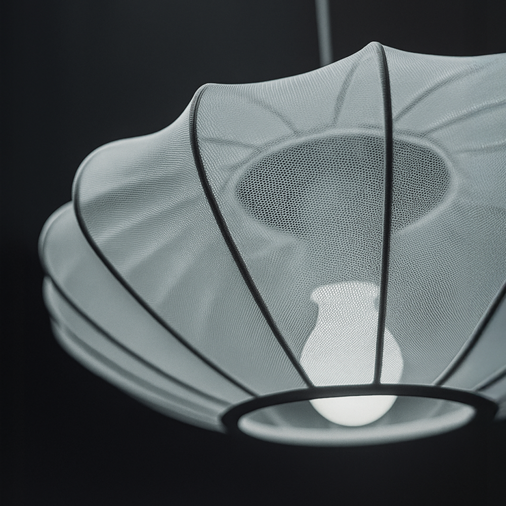 Fresh Look at Zenith 40 White Gauze Fabric 1Lt Pendant