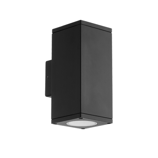 BRIXTON 2 LIGHT BLACK EXTERIOR WALL LIGHT