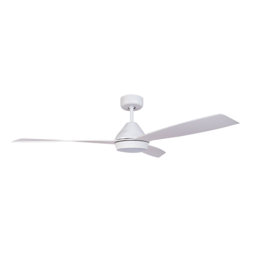 BALI 24V WHITE 130CM DC CEILING FAN C/W 3000K LED LIGHT KIT