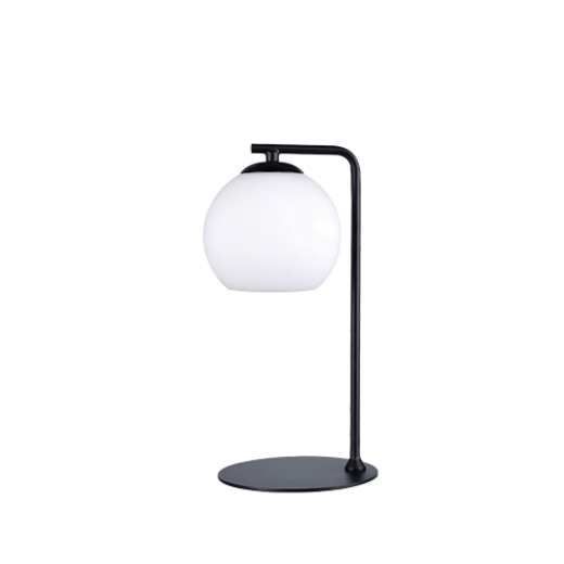 GATSBY MATT BLACK/OPAL GLASS TABLE LAMP