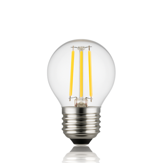 LED G45 FANCY ROUND 4W E27 WARM WHITE CLEAR DIMMABLE LAMP