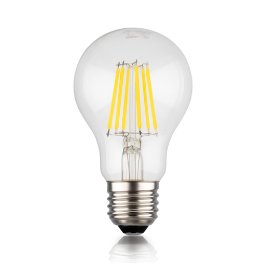 LED A60 6W E27 COOL WHITE CLEAR DIMMABLE LAMP