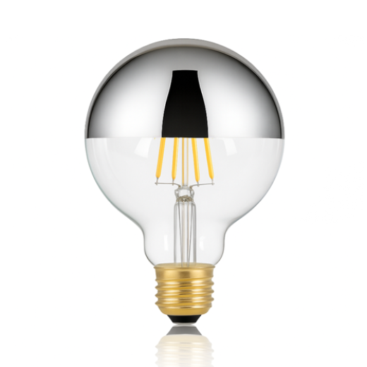 LED G95 8W E27 WARM WHITE CROWN MIRROR LAMP