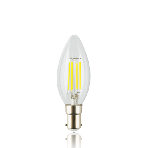 LED C35 4W B15 WARM WHITE CLEAR DIMMABLE CANDLE LAMP
