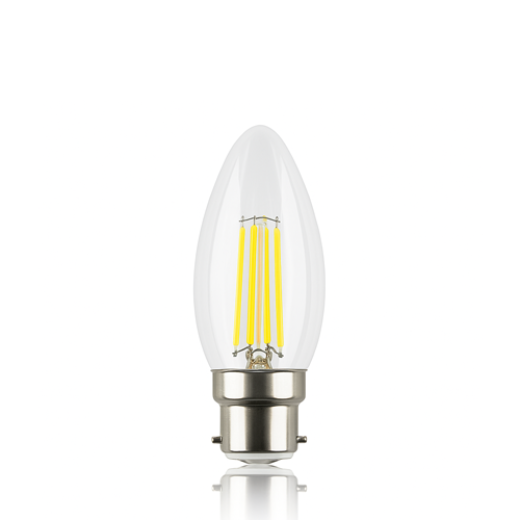 LED C35 4W B22 WARM WHITE CLEAR DIMMABLE CANDLE LAMP