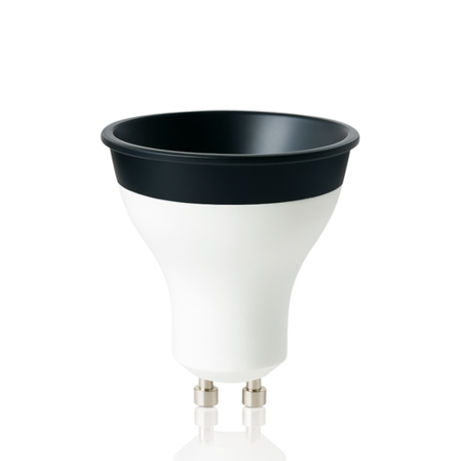 LED DEEP DECO BLACK 4.9W GU10 WARM WHITE DIMMABLE LAMP