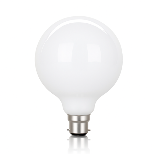 LED G125 12W B22 WARM WHITE OPAL DIMMABLE LAMP