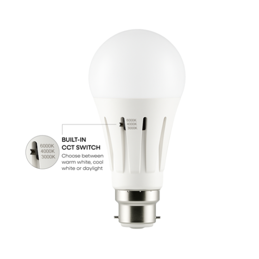 LED A60 9W B22 CCT OPAL LAMP
