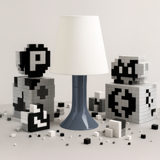 PIXEL SAILOR BLUE/WHITE TABLE LAMP