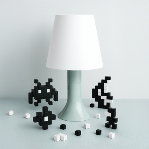 PIXEL CACTUS GREEN/WHITE TABLE LAMP