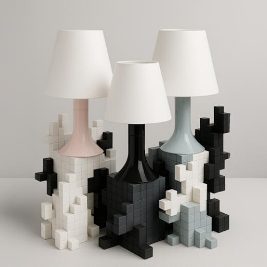 PIXEL PIANO BLACK/WHITE TABLE LAMP