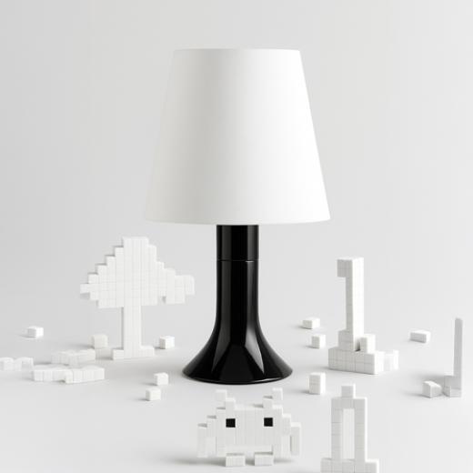 PIXEL PIANO BLACK/WHITE TABLE LAMP