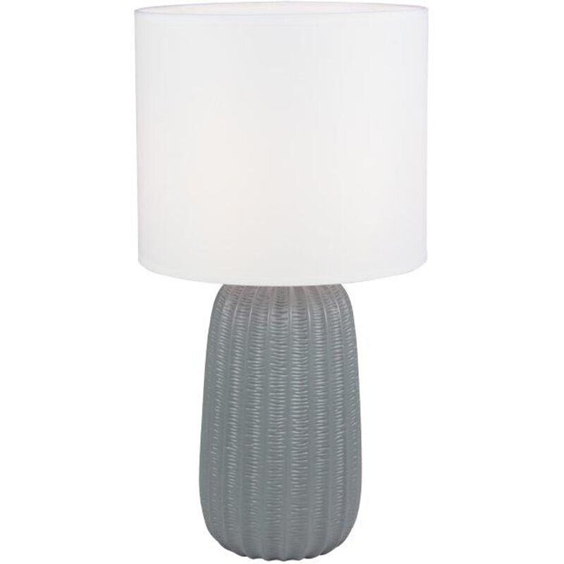 BENRO.25 GREY TABLE LAMP c/w SHADE Lightingplus