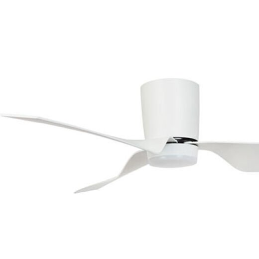 LUNA WHITE 130CM DC HUGGER CEILING FAN WITH LIGHT