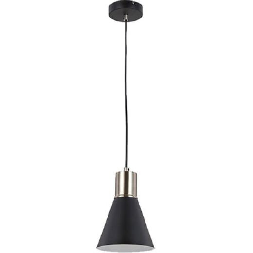 KOMO BLACK/BRUSHED CHROME PENDANT