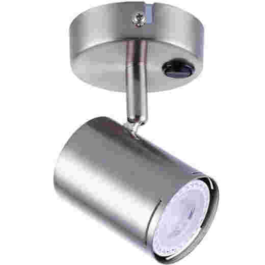 BARIL BRUSHED CHROME 1 LIGHT SWITCHED SPOTLIGHT