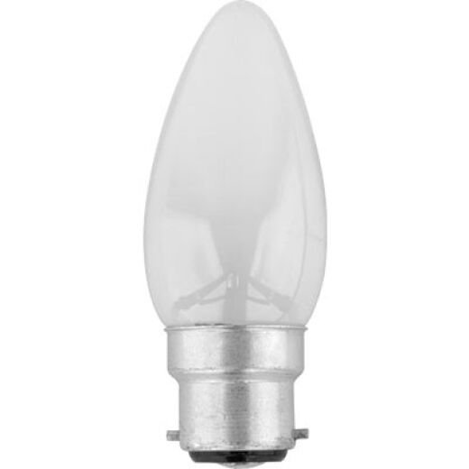 INCANDESCENT 40W B22 OPAL DIMMABLE CANDLE LAMP