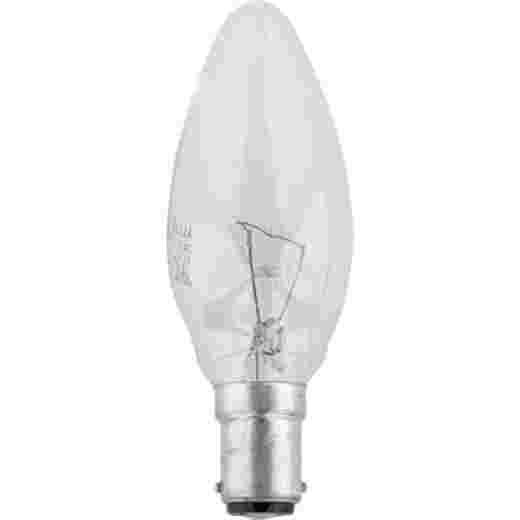 INCANDESCENT 40W B15 CLEAR DIMMABLE CANDLE LAMP
