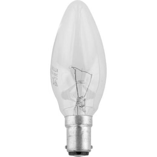 INCANDESCENT 40W B15 CLEAR DIMMABLE CANDLE LAMP