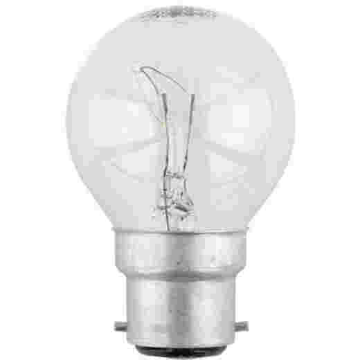 INCANDESCENT 40W B22 CLEAR DIMMABLE FANCY ROUND LAMP