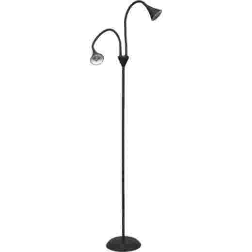 GIRO 5W 3000K BLACK LED TWIN FLOOR LAMP